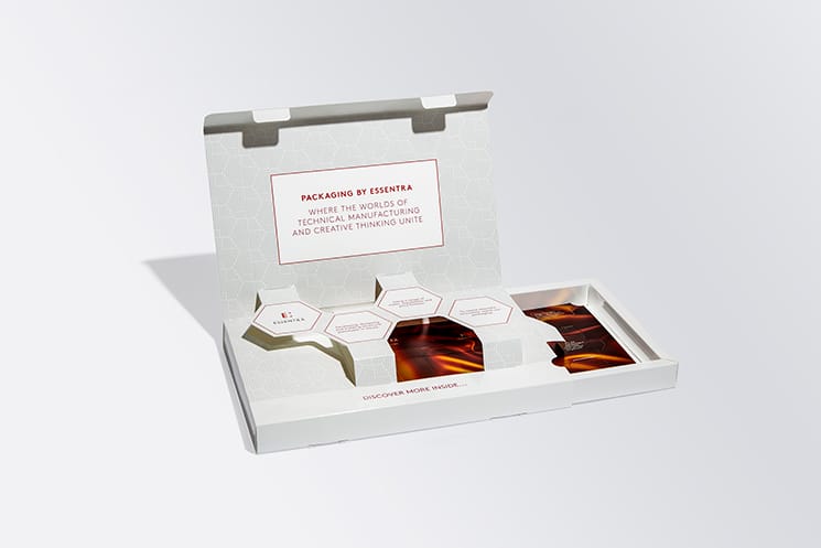 luxury packaging box with pullouts retouched grey